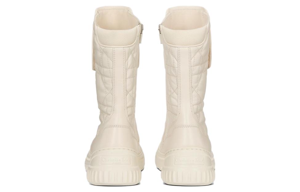 Details for (W) Dior D-Leader 靴子 '白色标志拉链' KDI802CQC_S03W