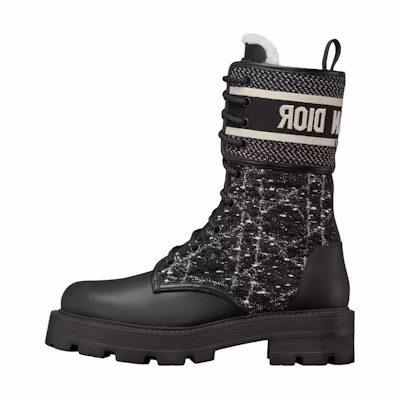 (W) Dior D-Major Ankle Boot 'Black Leather'