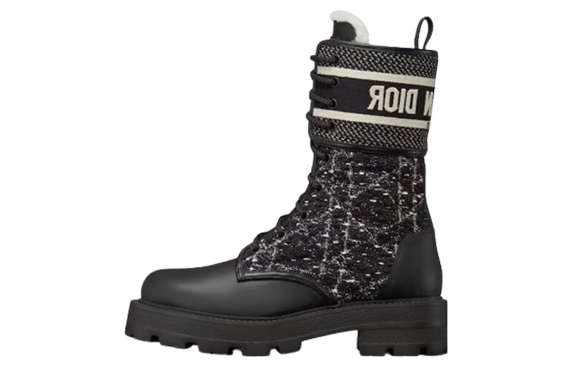 (Women) Dior D-Major Ankle Boot 'Black Leather' KDI974CWS_S29X