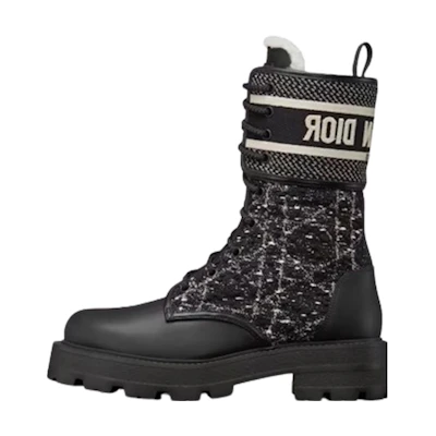 (W) Dior D-Major Ankle Boot 'Black Leather'