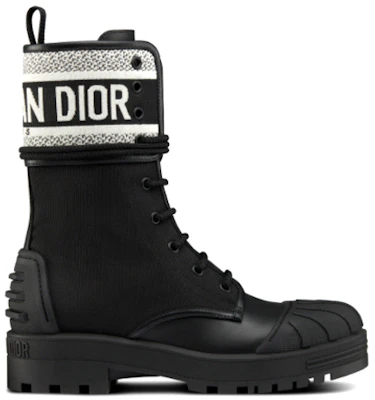 (W) Dior D-Major Negro 'Bota Tobillera de Tela Técnica Cuero con Bordado' KDI675SCR_S52X Order (W) Dior D-Major Negro 'Bota Tobillera de Tela Técnica Cuero con Bordado' KDI675SCR_S52X