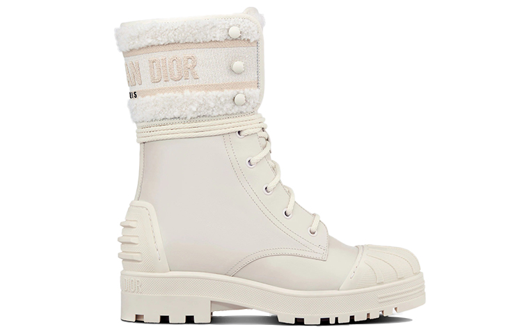 Order DIOR 迪奧 D-Major 透氣保暖工藝布料和小牛皮中筒靴 女款 米白色