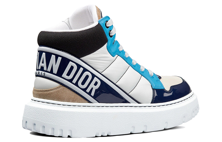 (W) Dior D-Player High 'Blue White Patchwork' 圖 5
