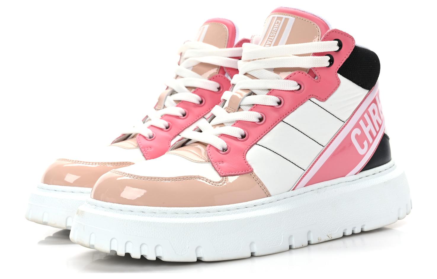 Lookbook (W) Dior D-Player High 'Rosa y Blanco Patchwork' KCK327NYC_S57P
