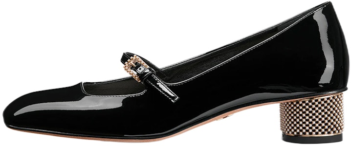 (W) Dior D-Shine Zapatos de Charol Negro Tacón Bajo cuadrado KDB769PGP_S900 Buy (W) Dior D-Shine Zapatos de Charol Negro Tacón Bajo cuadrado KDB769PGP_S900