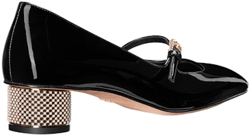 (W) Dior D-Shine Kulit Patent Tumit Blok Kasut Ballet Hujung Petak 'Hitam' KDB769PGP_S900 Lookbook (W) Dior D-Shine Kulit Patent Tumit Blok Kasut Ballet Hujung Petak 'Hitam' KDB769PGP_S900