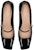 (W) Dior D-Shine Kulit Patent Tumit Blok Kasut Ballet Hujung Petak 'Hitam' KDB769PGP_S900