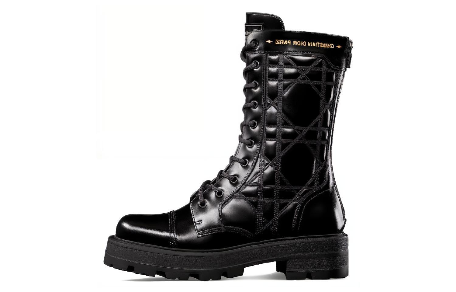 (W) Dior D-Unit 'Black Leather Zip'