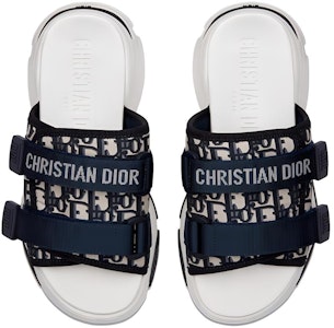 DIOR迪奧 D-Wander 印花平底時尚涼鞋 女款 深藍色 Shop DIOR迪奧 D-Wander 印花平底時尚涼鞋 女款 深藍色