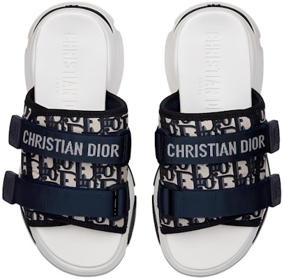(Women) Dior D-Wander Flat Sandal 'Dark Blue Print' KCQ351OBY_S56B Shop (Women) Dior D-Wander Flat Sandal 'Dark Blue Print' KCQ351OBY_S56B