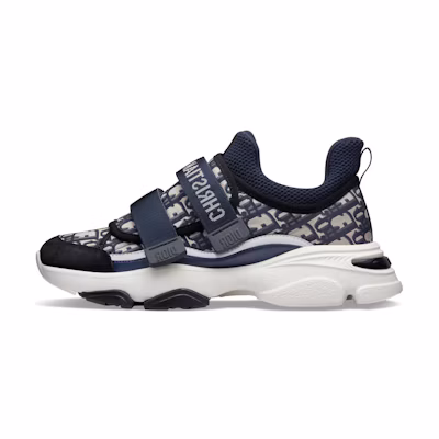 (W) Dior D-Wander Sneaker 'Dior Oblique - Deep Blue'