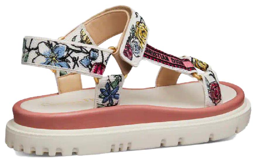 Shop (W) Sandal Dior D-Wave 'Velcro Putih' KCQ916FCE_S43L