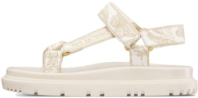 (Women) Dior D-Wave Slide Sandal 'White' KCQ916DLU_S09W (Women) Dior D-Wave Slide Sandal 'White' KCQ916DLU_S09W