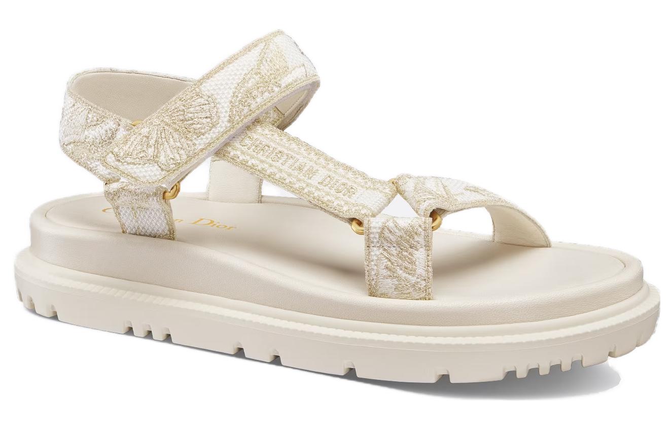 Lookbook (W) 디올 D-웨이브 슬라이드 샌들 (화이트) KCQ916DLU_S09W