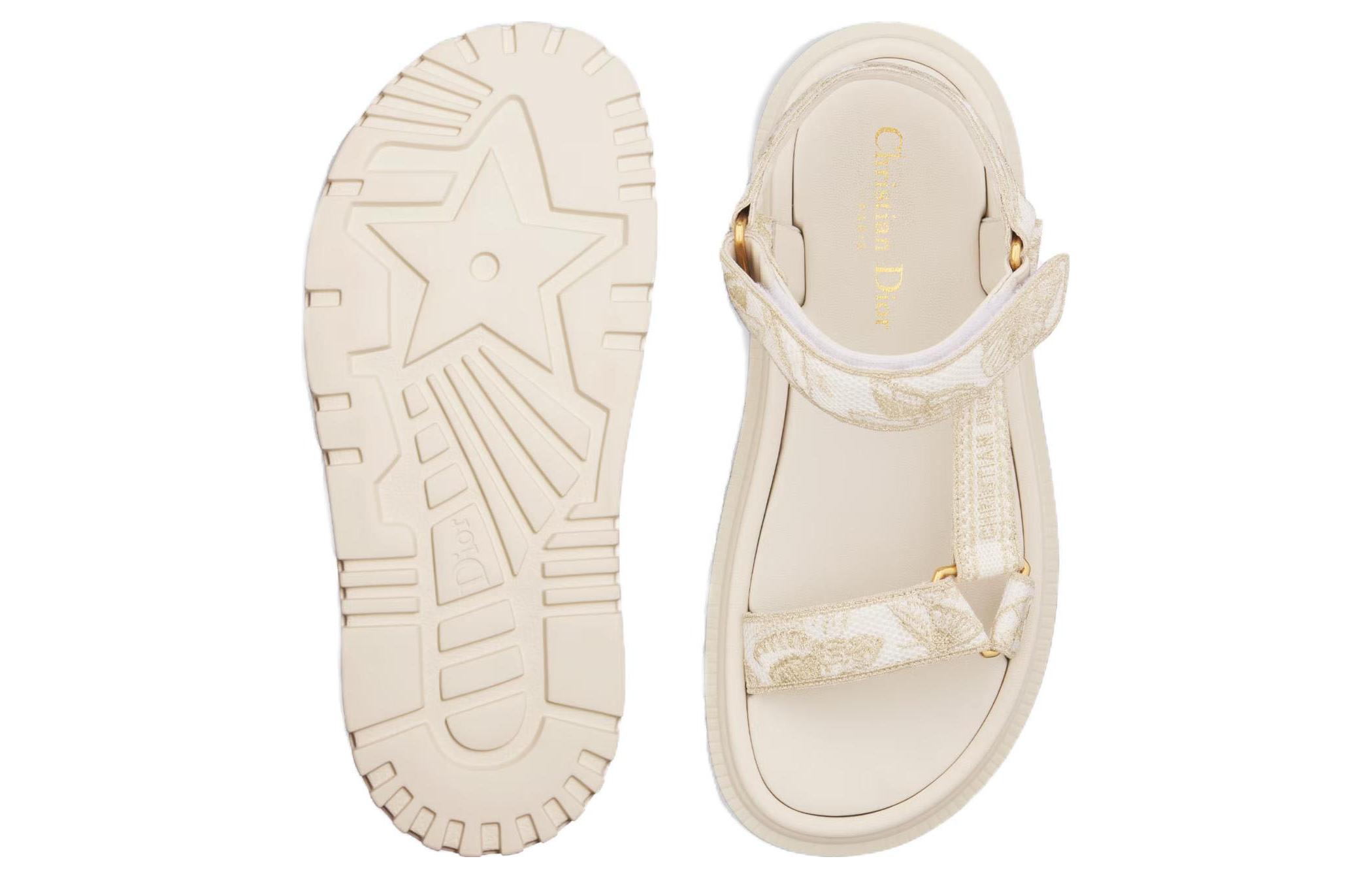 Shop (W) 디올 D-웨이브 슬라이드 샌들 (화이트) KCQ916DLU_S09W