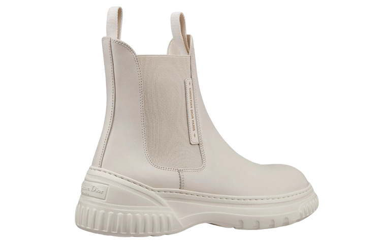 Shop (W) Dior D-Racer チェルシーブーツ (ホワイトカーフスキン) KCI780VEA_S03W