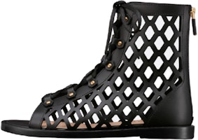 (Women) Dior D-Trap Ankle Boot Black Calfskin and Shearling KCQ489CFM_900 (Women) Dior D-Trap Ankle Boot Black Calfskin and Shearling KCQ489CFM_900