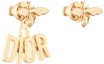 Shop (Women) DIOR Dio(r)evolution Asymmetrical Bee Logo Metal Earrings Women Gold. E2013WOMMT_D300