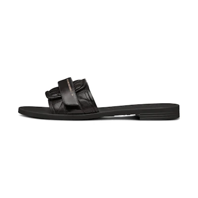(W) Dior Dio(r)evolution Calfskin Velcro Flat Slide 'Black'