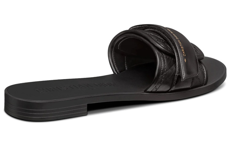 (W) Dior Dio(r)evolution Calfskin Velcro Flat Slide 'Black' 圖 4