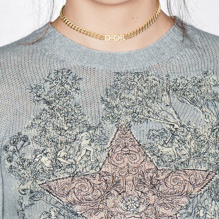 (Women) DIOR DIO(R)EVOLUTION Gold Crystal Metal Necklace for Women. N1583DVOCY-D301 圖 4