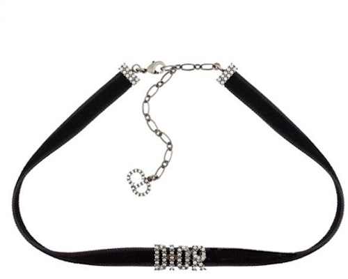 (Women) Dior Dio(r)evolution Palladium-Plated Velvet Crystal Necklace Black N0682DVOCY-942 Order (Women) Dior Dio(r)evolution Palladium-Plated Velvet Crystal Necklace Black N0682DVOCY-942