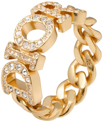 (W) 디올 디오레볼루션 화이트 크리스탈 로고 메탈 반지. R1140DVOCYD301 Buy (W) 디올 디오레볼루션 화이트 크리스탈 로고 메탈 반지. R1140DVOCYD301