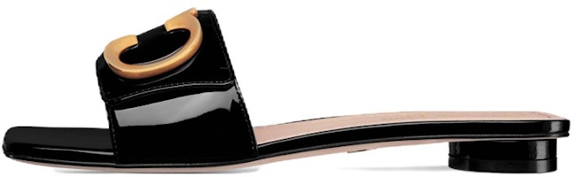 (Women) Dior C'est Dior 'Black Leather Flat Slides' KCQ887VNI_S900 (Women) Dior C'est Dior 'Black Leather Flat Slides' KCQ887VNI_S900