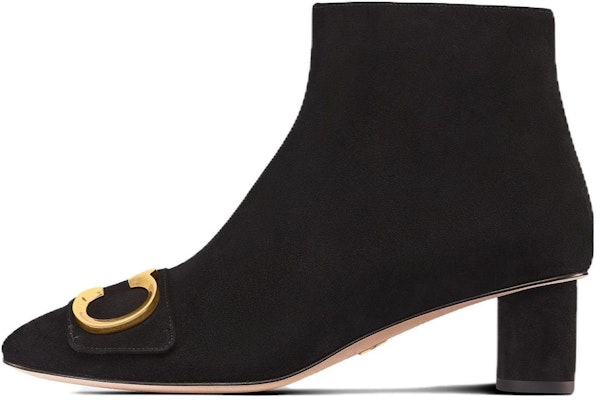 (Women) Dior C'est Dior Suede Zip Chunky Heel Booties 'Black Gold' KDI953VVV_S900 Buy (Women) Dior C'est Dior Suede Zip Chunky Heel Booties 'Black Gold' KDI953VVV_S900