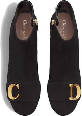 (Women) Dior C'est Dior Suede Zip Chunky Heel Booties 'Black Gold' KDI953VVV_S900 Purchase (Women) Dior C'est Dior Suede Zip Chunky Heel Booties 'Black Gold' KDI953VVV_S900