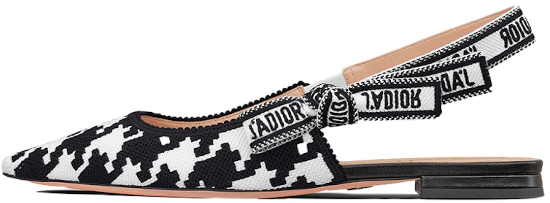 (Women) Dior J'Adior 'Houndstooth Slingback Flats' 'Black' KCB660MPP_S19W Buy (Women) Dior J'Adior 'Houndstooth Slingback Flats' 'Black' KCB660MPP_S19W