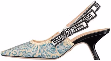 (Women) Dior J'Adior Embroidered Cotton Slide 'Blue' KCP761BXE_S91B (Women) Dior J'Adior Embroidered Cotton Slide 'Blue' KCP761BXE_S91B