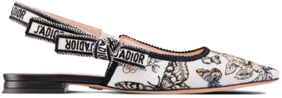 (W) Dior J'Adior Slingback Flat 'Putih' KCB660TMX_S73W Order (W) Dior J'Adior Slingback Flat 'Putih' KCB660TMX_S73W