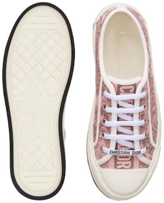 (Women) Dior Walk'n'Dior Low-Top Sneakers 'Pink Embroidered Canvas' KCK385TJE_S62P Details for (Women) Dior Walk'n'Dior Low-Top Sneakers 'Pink Embroidered Canvas' KCK385TJE_S62P