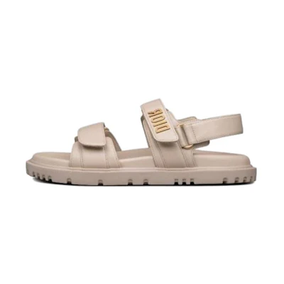 (W) Dior Dioract 'Beige Leather Sandal'
