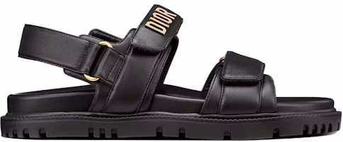 Order (W) Sandal Dior Dioract 'Hitam Emas' KCQ547LAB-S900