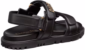 Shop (W) Sandal Dior Dioract 'Hitam Emas' KCQ547LAB-S900