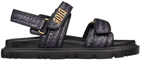Order (Women) Dior DiorAct Sandal 'Black Logo Raffia' KCQ840WJU_S900