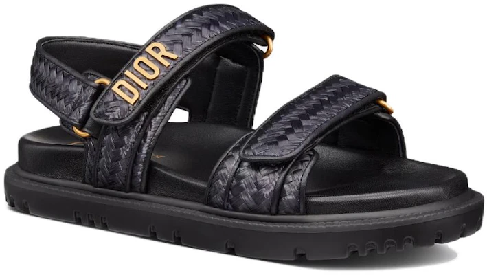 (W) Dior DiorAct Sandale ''Schwarzes Logo Raffia'' KCQ840WJU_S900 Lookbook (W) Dior DiorAct Sandale ''Schwarzes Logo Raffia'' KCQ840WJU_S900