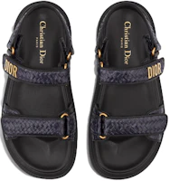 Shop (Women) Dior DiorAct Sandal 'Black Logo Raffia' KCQ840WJU_S900