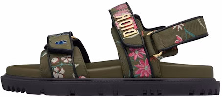 (Women) Dior DiorAct Sandal 'Khaki Embroidered Tech Fabric' KCQ549FWL_S11H (Women) Dior DiorAct Sandal 'Khaki Embroidered Tech Fabric' KCQ549FWL_S11H
