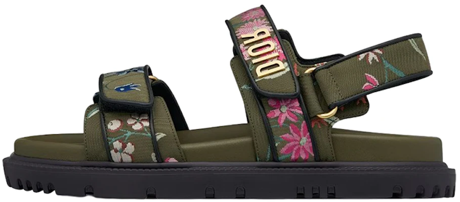 (W) Dior DiorAct Sandale ''Khaki Bestickter Tech-Stoff'' KCQ549FWL_S11H Buy (W) Dior DiorAct Sandale ''Khaki Bestickter Tech-Stoff'' KCQ549FWL_S11H