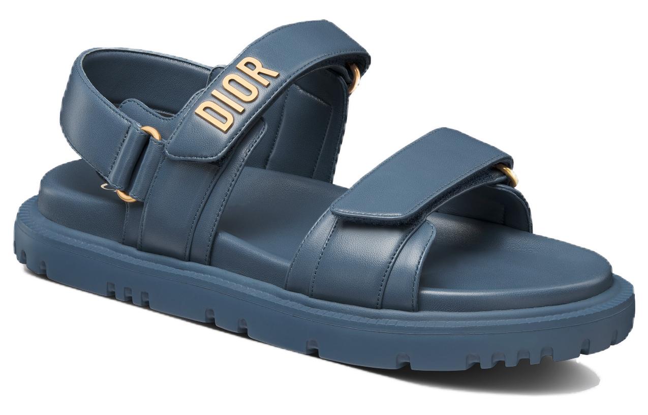 Shop (W) Sandal Dior DiorAct 'Biru Tengah Malam Pucat' KCQ547LAB_S23N