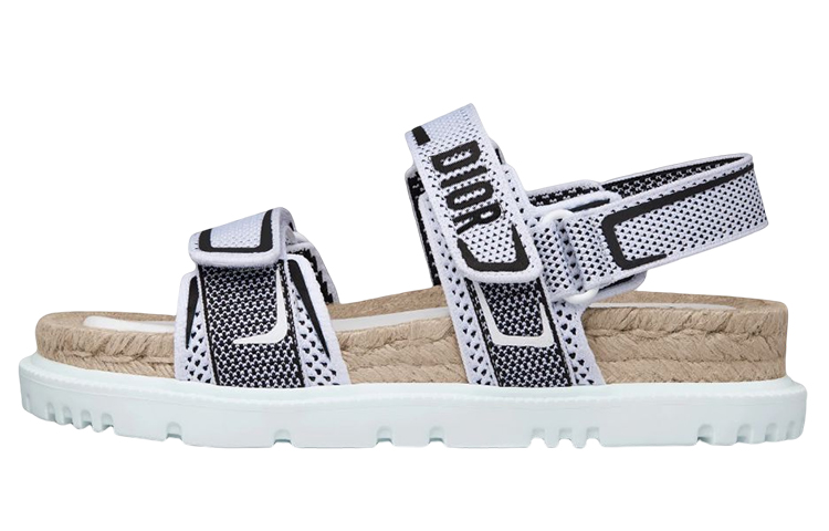 (Women) Dior Dioract Sandal 'White Black' KCQ691TKJ-S19W