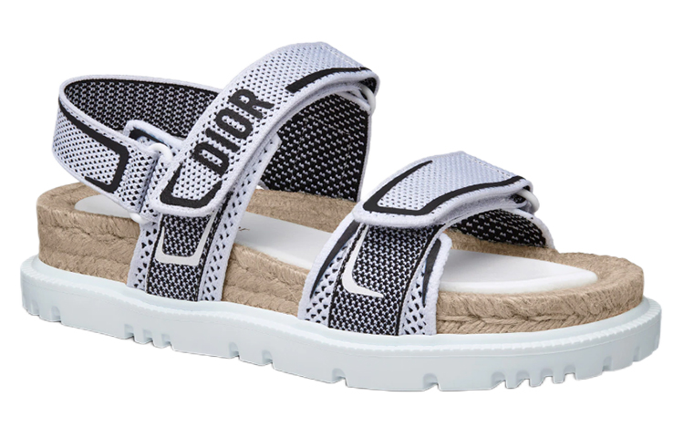 Lookbook (Women) Dior Dioract Sandal 'White Black' KCQ691TKJ-S19W