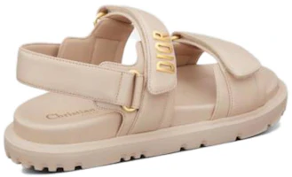 Shop (Women) Dior DIORact Sandal Powder Beige Lambskin KCQ547LAB_S51U