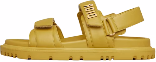 (Women) Dior DIORact Sandal Saffron Yellow Lambskin KCQ547LAB_S30Y (Women) Dior DIORact Sandal Saffron Yellow Lambskin KCQ547LAB_S30Y