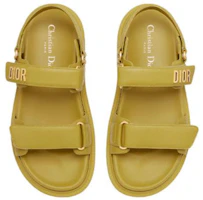 Shop (Women) Dior DIORact Sandal Saffron Yellow Lambskin KCQ547LAB_S30Y