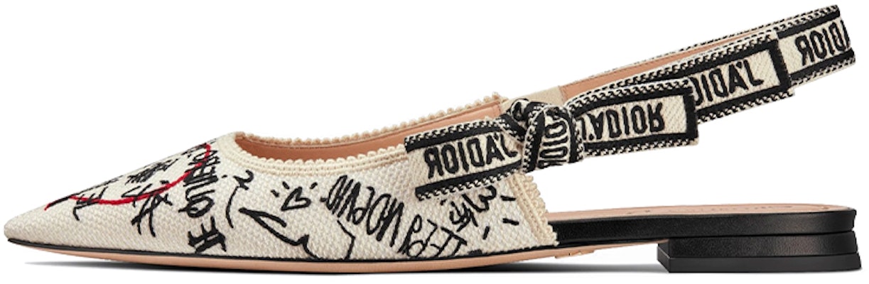 (Women) Dior Dioramour Flat 'Graffiti Pattern - Cream' KCB668DGE_S10W Buy (Women) Dior Dioramour Flat 'Graffiti Pattern - Cream' KCB668DGE_S10W