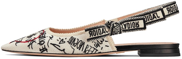 (Women) Dior Dioramour Flat 'Graffiti Pattern - Cream' KCB668DGE_S10W (Women) Dior Dioramour Flat 'Graffiti Pattern - Cream' KCB668DGE_S10W